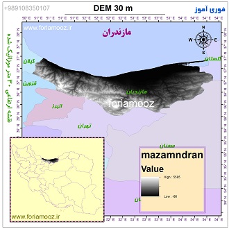 موقعیت مازندران در بین سایر استان های همسایه و نقشه ایران و مازندران